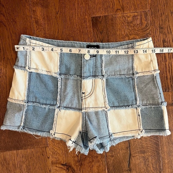 Urban Outfitters BDG Jean Shorts Women 25 Denim Patchwork Justine Boho Bohemian - Picture 5 of 10